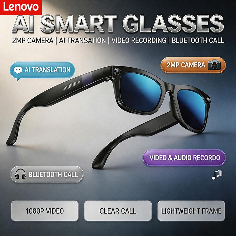 Audio Music Voice - Lenovo AI Bluetooth Smart Glasses With