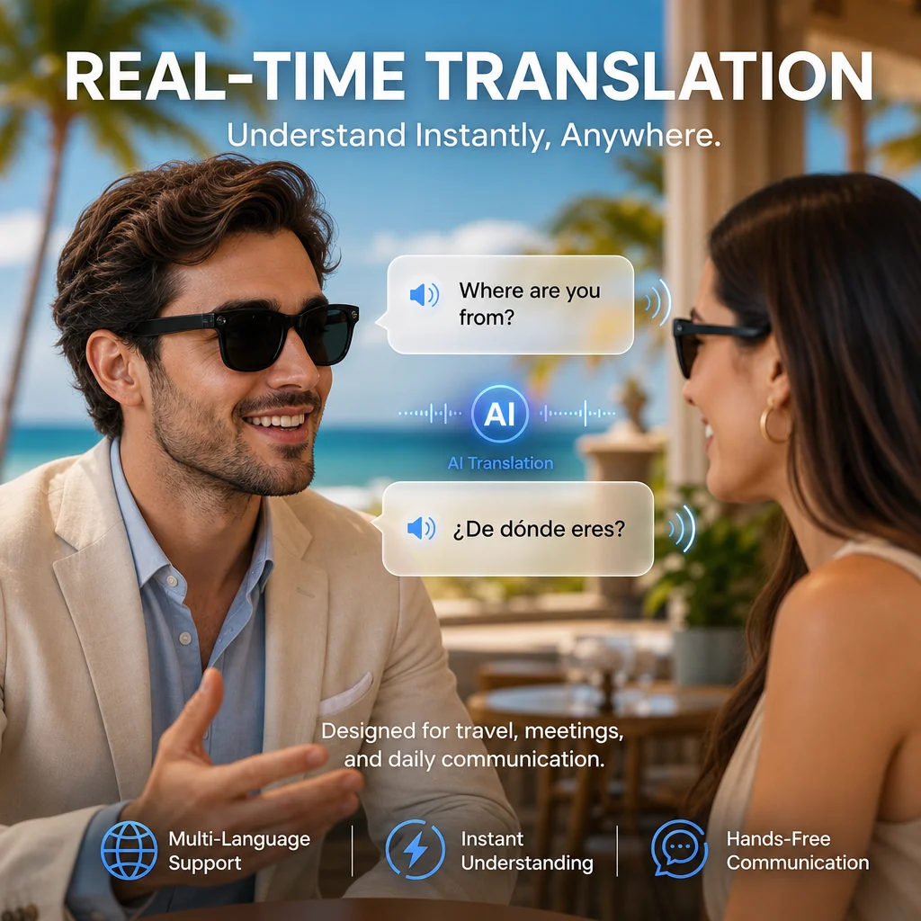 2026 New AI camera glasses 8MP - Audio Music Voice 评论和价格