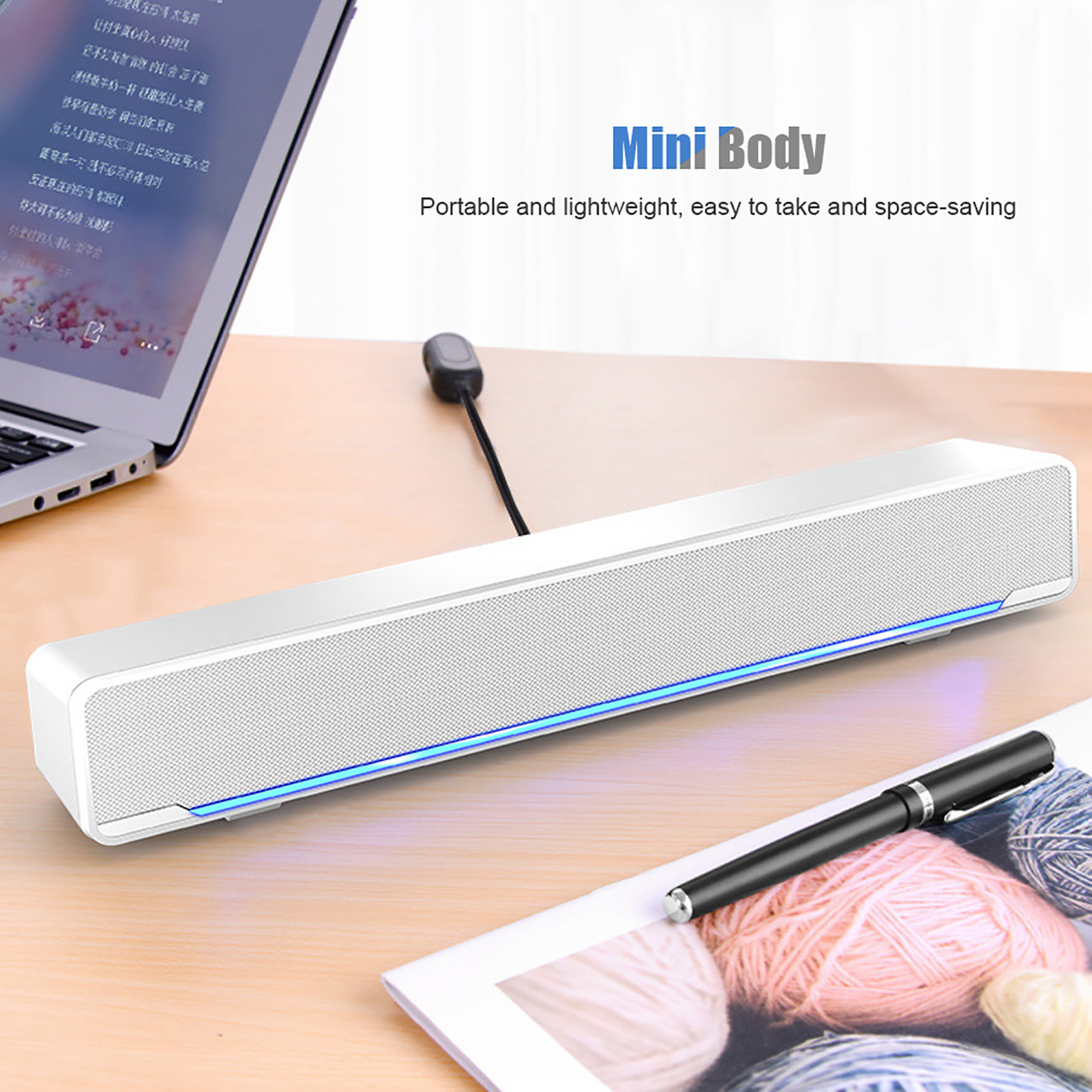 Portable Soundbar USB Wired St - Audio Music Player Pc 评论和价格