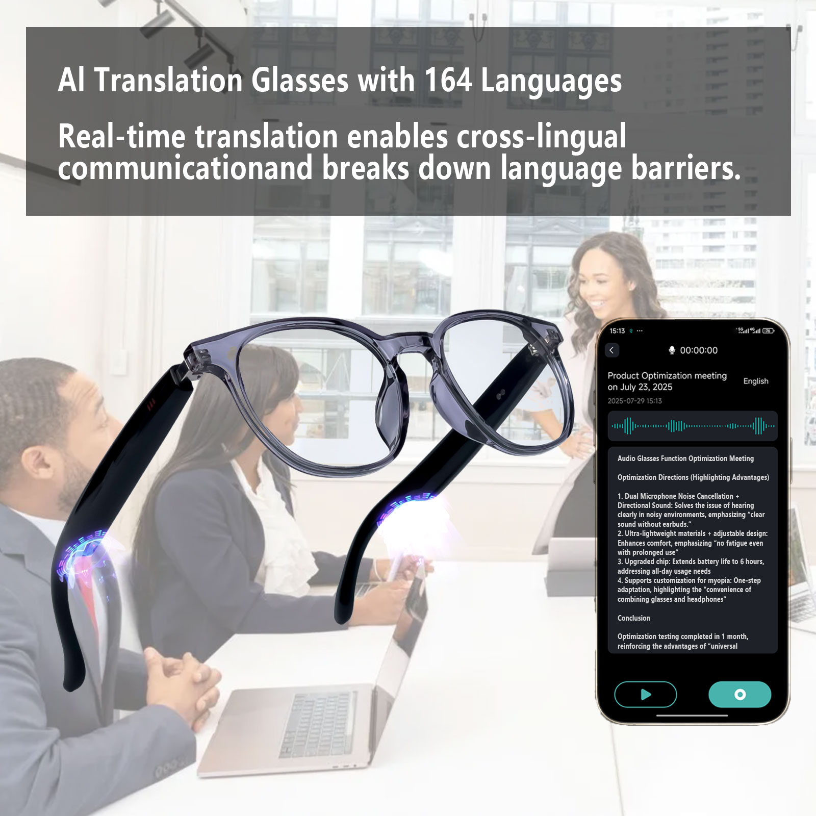 Smart Audio Glasses, Real-Time - Audio Music Voice 评论和价格