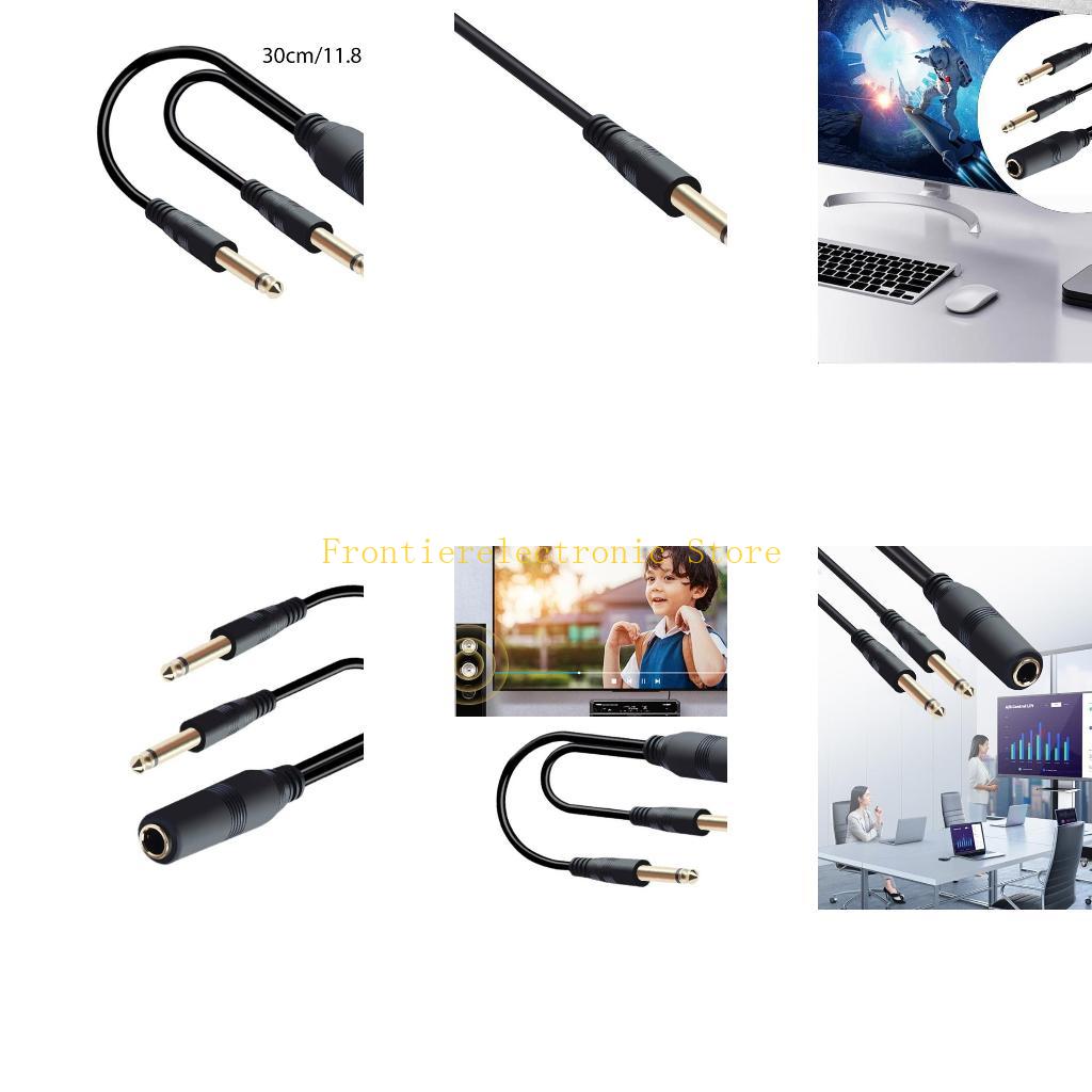 G8DB 6.35mm Male to 1/4inch Y  - Audio And Music Splitter 评论和价格