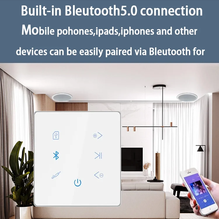 Bluetooth Wall Amplifier Home  - Audio Music Bluetooth 评论和价格