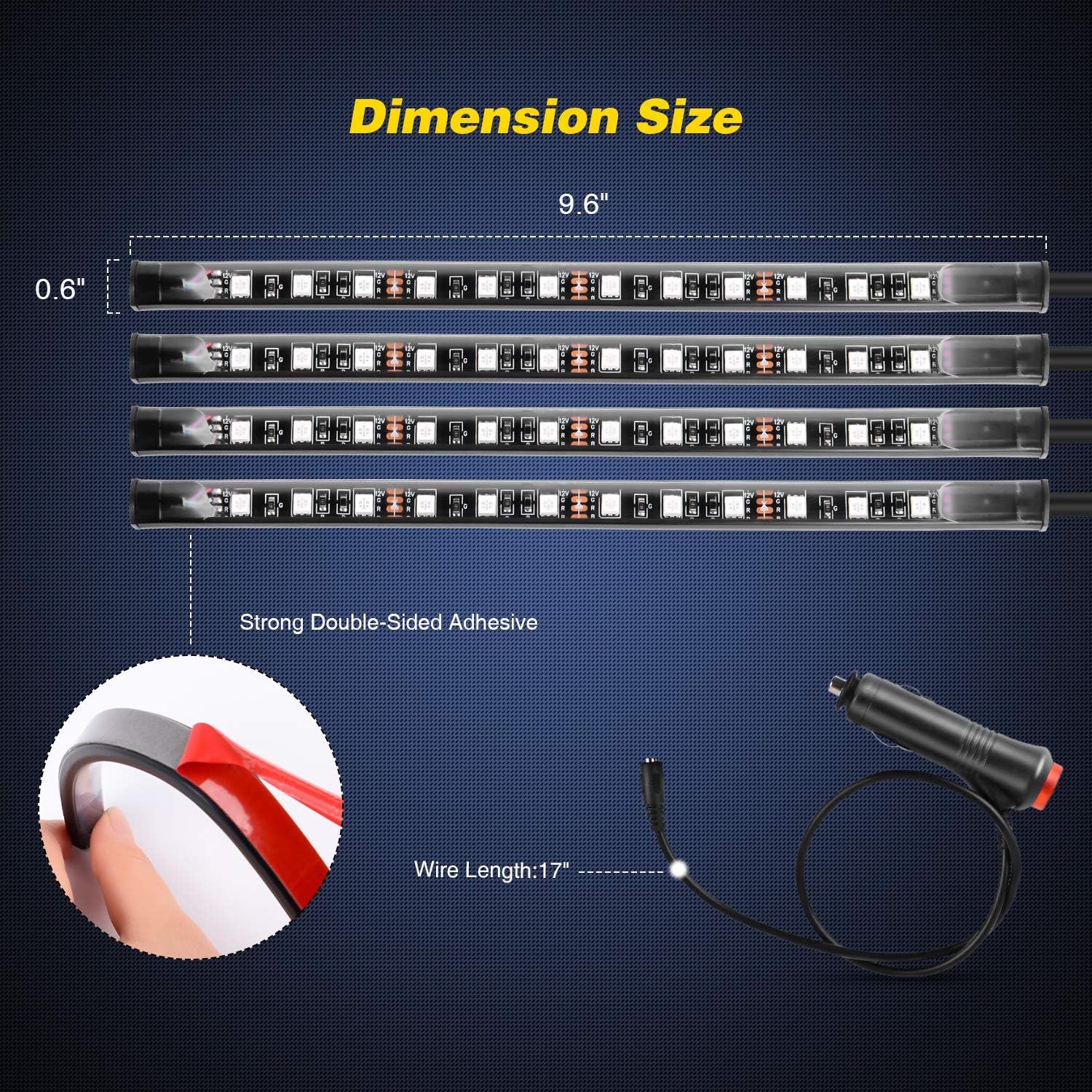 Nilight - TR-06 4PCS 48 LED In - Audio Music Light 评论和价格