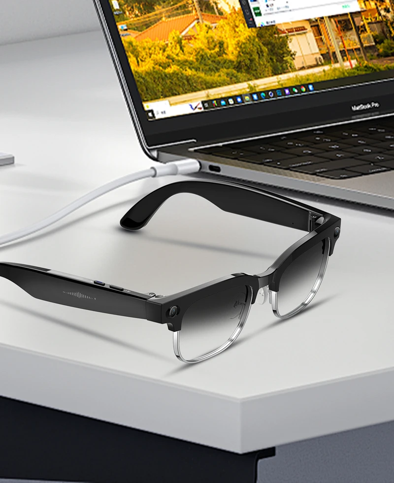 4K HD Upgrade Smart Glasses Wi - Audio Music Recording 评论和价格