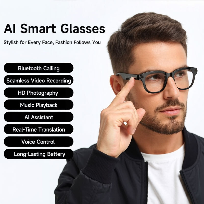 FLAUNT AI Smart Glasses 4K Cam - Audio Music Recording 评论和价格